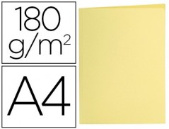 50un CLASSIFICADOR LIDERPAPEL DIN A4 AMARELO PASTEL 180GR
