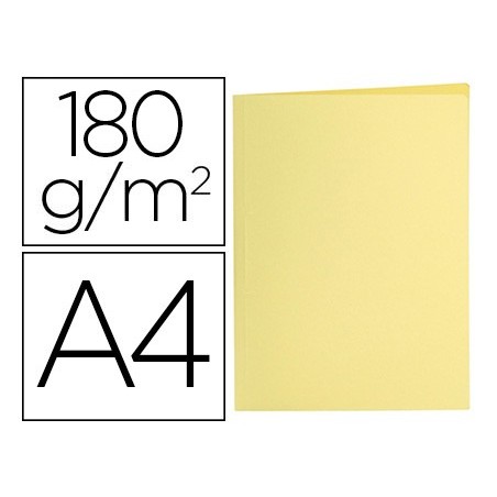 50un CLASSIFICADOR LIDERPAPEL DIN A4 AMARELO PASTEL 180GR