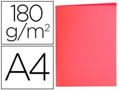 50un CLASSIFICADOR LIDERPAPEL DIN A4 VERMELHO PASTEL 180GR