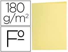 50un CLASSIFICADORES LIDERPAPEL FOLIO AMARELO PASTEL 180G/M2