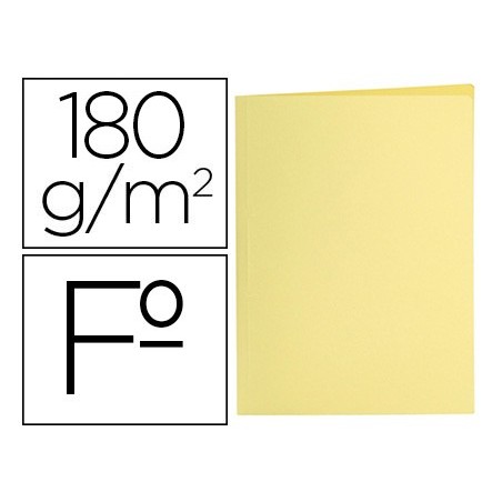 50un CLASSIFICADORES LIDERPAPEL FOLIO AMARELO PASTEL 180G/M2