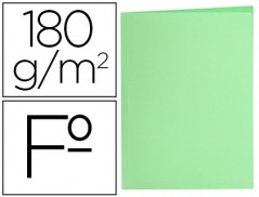 50un CLASSIFICADORES LIDERPAPEL FOLIO VERDE PASTEL 180G/M2