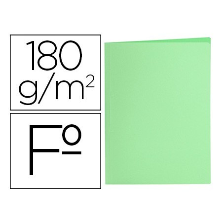 50un CLASSIFICADORES LIDERPAPEL FOLIO VERDE PASTEL 180G/M2
