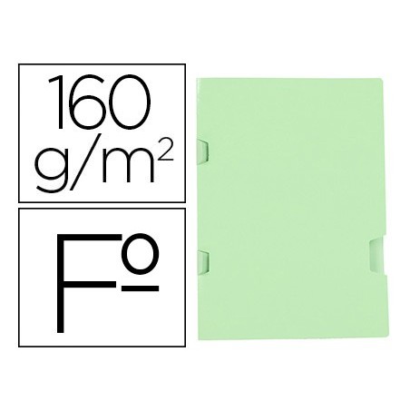 25un CLASSIFICADOR LIDERPAPEL FOLIO VERDE 3 PESTANAS PLASTIF