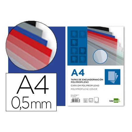 CAPA DE ENCADERNACAO LIDERPAPEL POLIPROPILENO DIN A4 0.5 MM