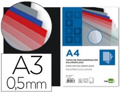 CAPA DE ENCADERNACAO LIDERPAPEL POLIPROPILENO DIN A3 0.5 MM