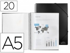 CAPA CATALOGO LIDERPAPEL COM ESPIRAL 20 BOLSAS POLIPROPILENO