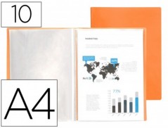 CAPA CATALOGO LIDERPAPEL 10 BOLSAS POLIPROPILENO DIN A4 LARA