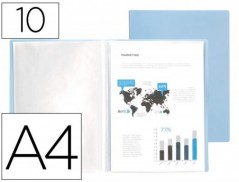 CAPA CATALOGO LIDERPAPEL 10 BOLSAS POLIPROPILENO DIN A4 CELE