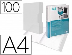 CAPA CATALOGO LIDERPAPEL 100 BOLSAS DIN A4 TRANSPARENTE COM