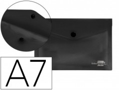 12un BOLSA PORTA DOCUMENTOS LIDERPAPEL COM MOLA DIN A7 PRETO