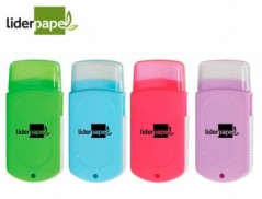 20un GOMA LIDERPAPEL RECTANGULAR CON PROTECTOR PLASTICO SACA