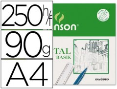 250un PAPEL VEGETAL 90 A4 EM FOLHA. 90-95 GRS/M2
