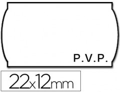 ROLO DE ETIQUETAS ADESIVAS METO ONDULADAS 22 X 12 MM PVP ROL
