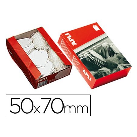 ETIQUETA RECTANGULAR PENDULAR, 50X70 MM, 400 UNIDADES