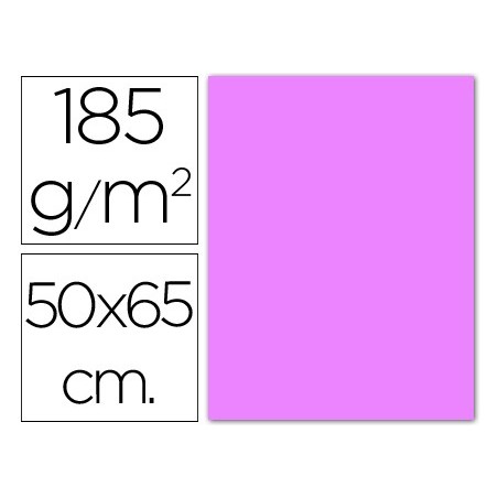 25un CARTOLINA 500 X 650 MM, 185 GRS, GUARRO, LILAS
