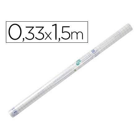 25un ROLO PLASTICO ADESIVO FORRA LIVROS, 0,33 MT X 1,50 MT,