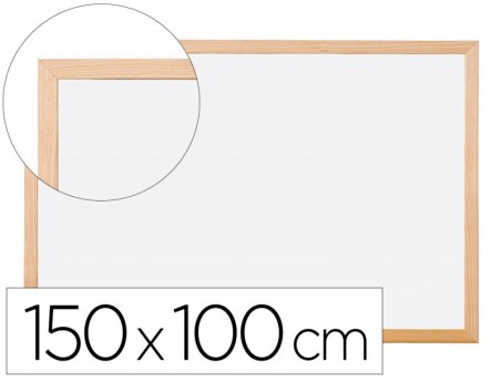 QUADRO BRANCO Q-CONNECT LAMINADO CAIXILHO DE MADEIRA 100X150