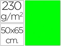 10un CARTOLINA FLUORESCENTE, 50 X 65 CM. 230 GRS, VERDE