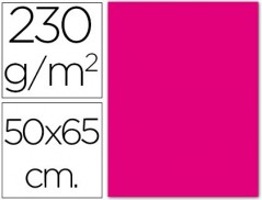 10un CARTOLINA FLUORESCENTE, 50 X 65 CM. 230 GRS, MAGENTA
