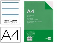 RECARGA LIDERPAPEL FOLIO 100 F 4TF-03 2 RAYAS PAUTA ESTRECHA