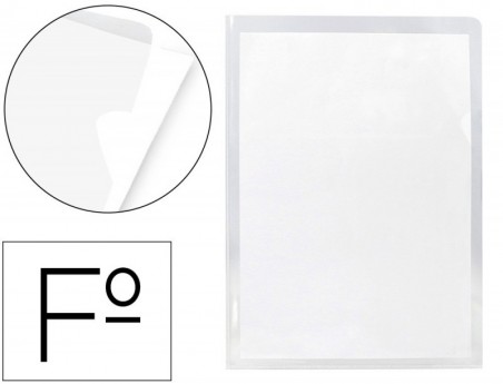 100un BOLSA DOSSIER DOSSIER PLASTICO SARO FOLIO TRANSPARENTE