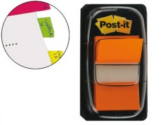 BANDAS POST-IT INDEX 3M, 25,4X43,1 MM, LARANJA -DISPENSADOR