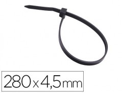 ABRACADEIRA 3M PARA EXTERIOR PRETO 280X4,5 MM BOLSA DE 100 U