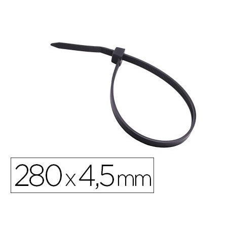 ABRACADEIRA 3M PARA EXTERIOR PRETO 280X4,5 MM BOLSA DE 100 U