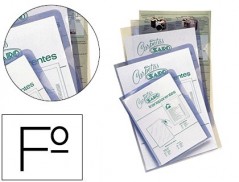 BOLSA DOSSIER SARO PVC FOLIO 280 MC TRANSPARENTE