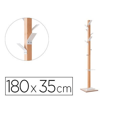 CABIDE DE MADEIRA PAPERFLOW FAIA 8 SUPORTES BRANCO ALTURA 18