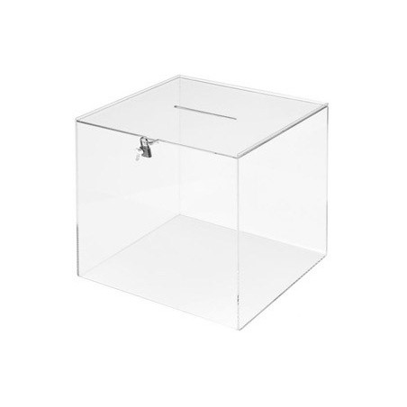 URNA ELEITORAL ARCHIVO 2000 QUADRADA COM CHAVE METACRILATO 3