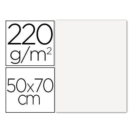 20un CARTOLINA LISA/RUGOSA 2 TEXTURAS 50X70 CM 220G/M2 BRANC