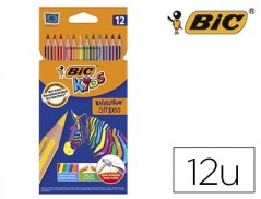 LAPIS DE CORES BIC EVOLUTION STRIPES CAIXA DE 12 CORES SORTI