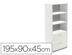 ARMARIO ROCADA COM TRES ESTANTES E DOIS GAVETAS INFERIORES S