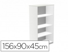 ARMARIO ROCADA COM QUATRO ESTANTES SERIE STORE 156X90X45 CM