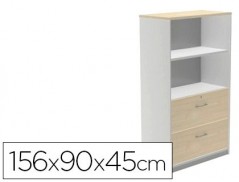 ARMARIO ROCADA COM DUAS ESTANTES E DUAS GAVETAS INFERIORES S