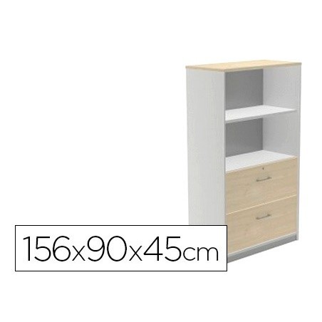 ARMARIO ROCADA COM DUAS ESTANTES E DUAS GAVETAS INFERIORES S