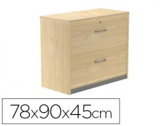 ARMARIO ROCADA COM DOIS GAVETAS SERIE STORE 78X90X45 CM ACAB