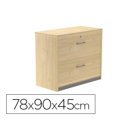 ARMARIO ROCADA COM DOIS GAVETAS SERIE STORE 78X90X45 CM ACAB