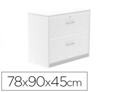 ARMARIO ROCADA COM DOIS GAVETAS SERIE STORE 78X90X45 CM ACAB