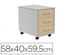 ARMARIO ROCADA COM TRES GAVETAS SERIE STORE 58X40X59,5 CM AC