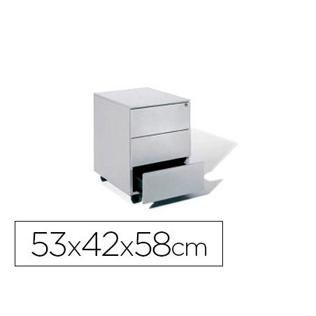 ARMARIO METALICA ROCADA COM TRES GAVETAS SERIE STORE 53X42X5