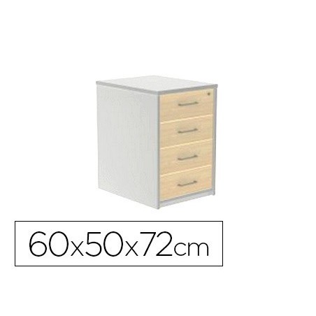 ARMARIO ROCADA COM QUATRO GAVETAS SERIE STORE 60X50X72 CM AC