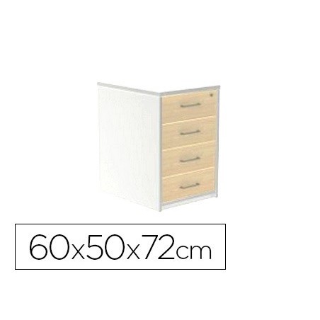 ARMARIO ROCADA COM QUATRO GAVETAS SERIE STORE 60X50X72 CM AC