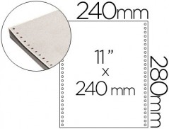 PAPEL CONTINUO, 240 MMX11'', BRANCO COM 2500 FOLHAS, 1 VIA