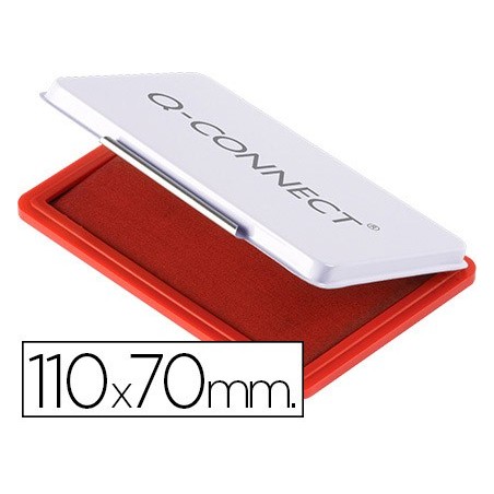 ALMOFADA PARA CARIMBO Q-CONNECT 110X70 MM VERMELHO