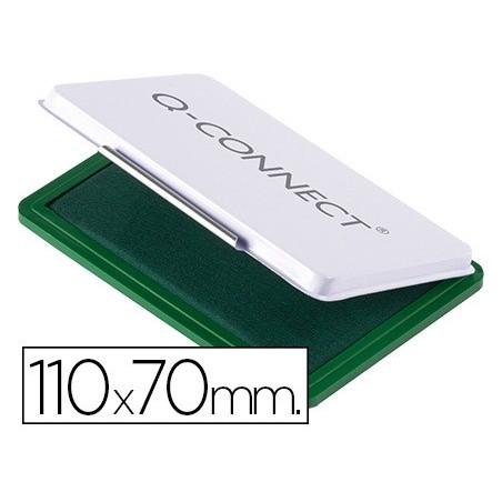 ALMOFADA PARA CARIMBO Q-CONNECT 110X70 MM VERDE