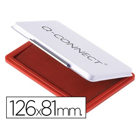 ALMOFADA PARA CARIMBO Q-CONNECT 126X81 MM VERMELHO