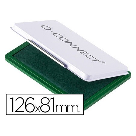 ALMOFADA PARA CARIMBO Q-CONNECT 126X81 MM VERDE